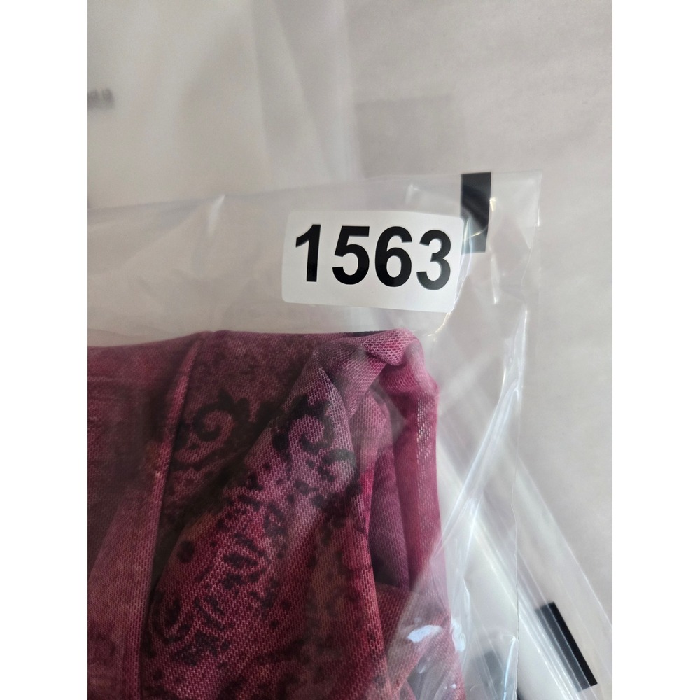 UO Pink Floral Mesh Strapless Midi Dress Side Slit Lettuce Edge Y2K Style M - Picture 7 of 7